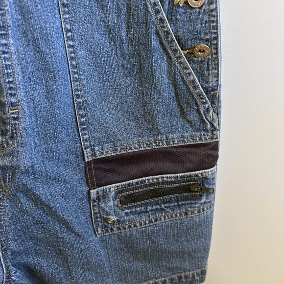 Vintage 90's B.U.M. Equipment Denim Overall Shorts - Picture 4 of 13